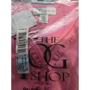 The Tog Shop Womens RN 69377 Short Sleeve Top  Size XL Pink Blosm